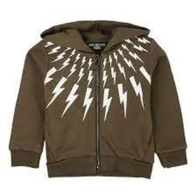 Baby Boys Khaki Lightening Hoody