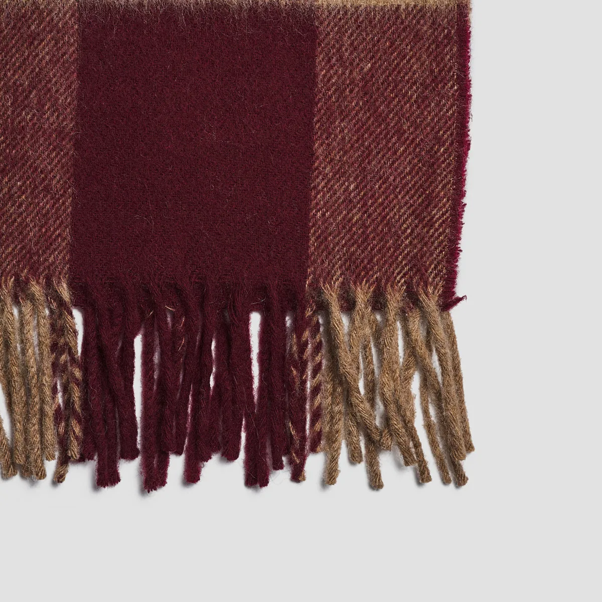Berry Check Cabin Wool Blanket