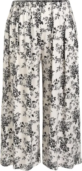 CIDER Womens Plus Size Wide Leg Pants Palazzo Flowy Elastic Waist Pants with Pockets