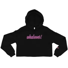Clueless Whatever Women's Fleece Crop Sweatshirt