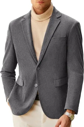COOFANDY Mens Corduroy Blazer Casual Sport Coat Vintage Two Button Suit Blazer Jacket