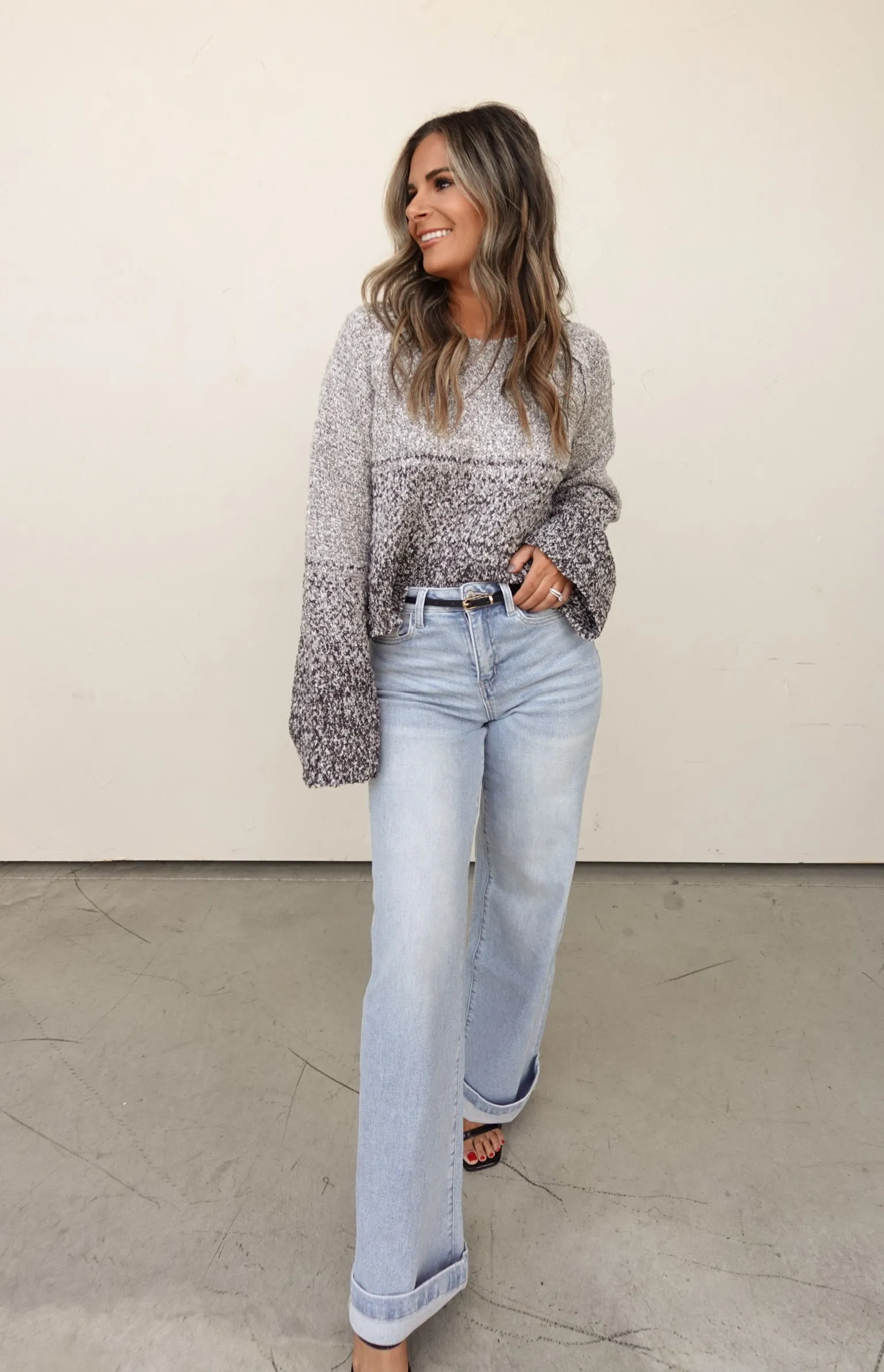 Light Wash High Rise Wide Leg Denim