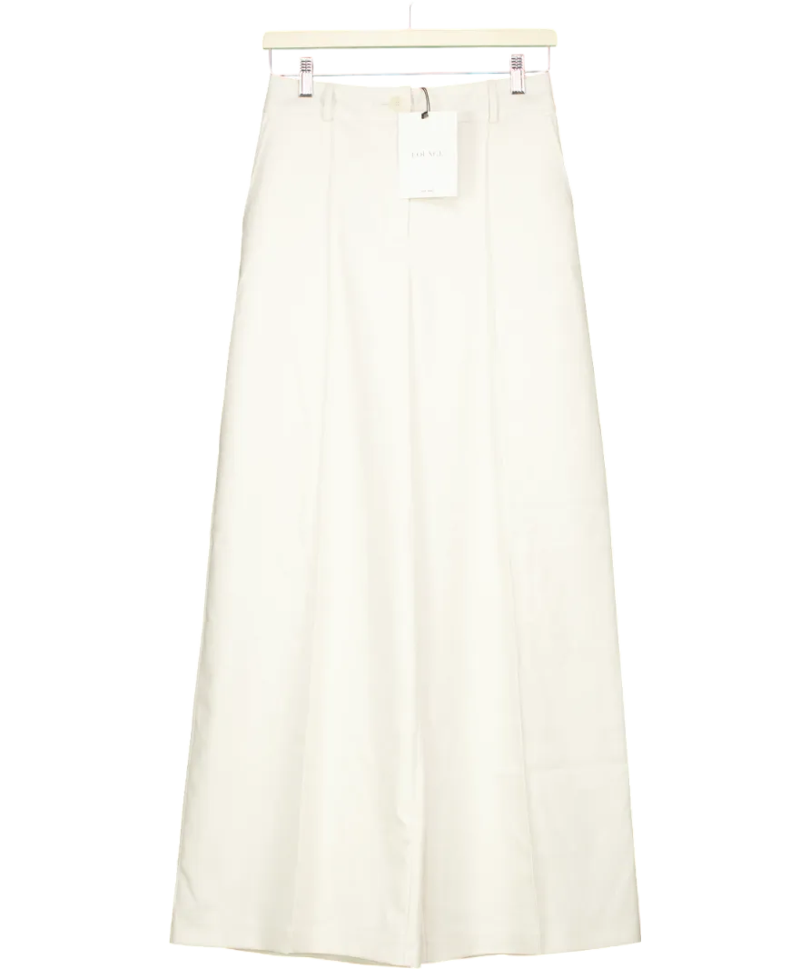 Lounge Cream Wide-leg Tailored Trousers UK XS