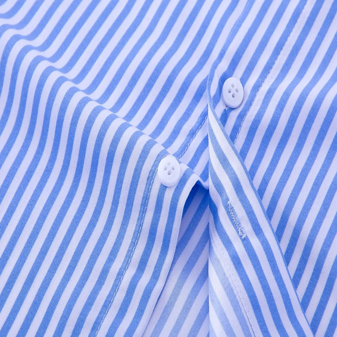 Men's Long Sleeve Dress Shirts Casual Business Vertical Striped Button Down Slim Fit Shirts