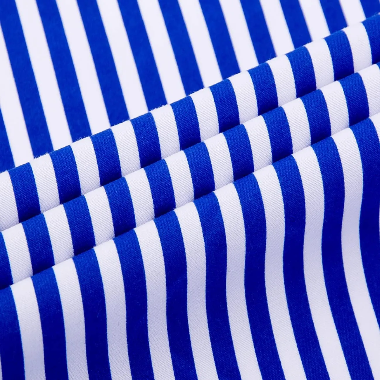 Men's Long Sleeve Dress Shirts Casual Business Vertical Striped Button Down Slim Fit Shirts