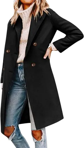 Womens Fall Fashion 2024 Long Cardigan Sweaters Tops Knit Open Front Lapel Knee Length Cardigan Coat with Pockets