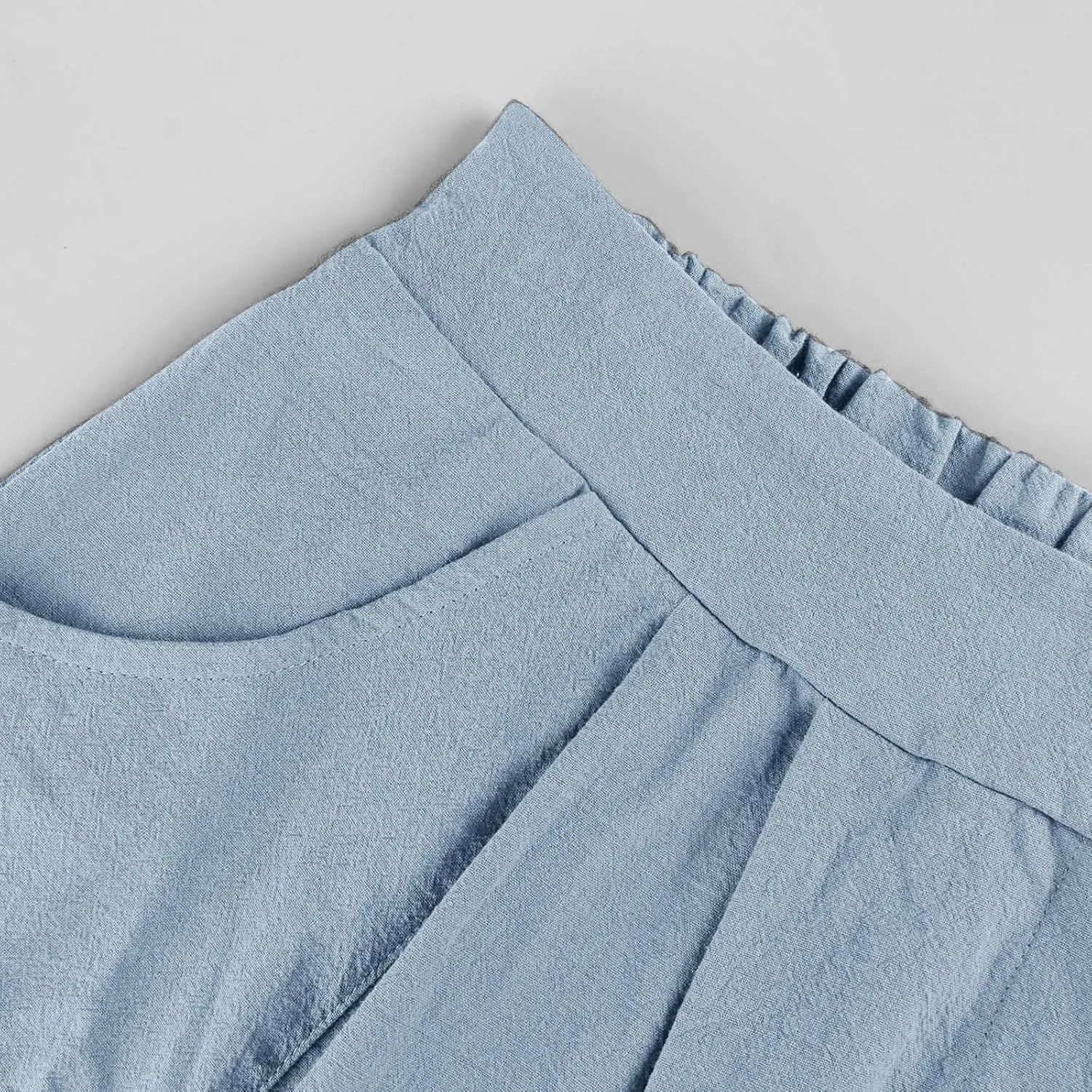 Yesunpxs Womens Summer Skirts Casual Soild Front Button A-Line High Waisted Midi-Skirt with Pockets Beach Vacation Clothes